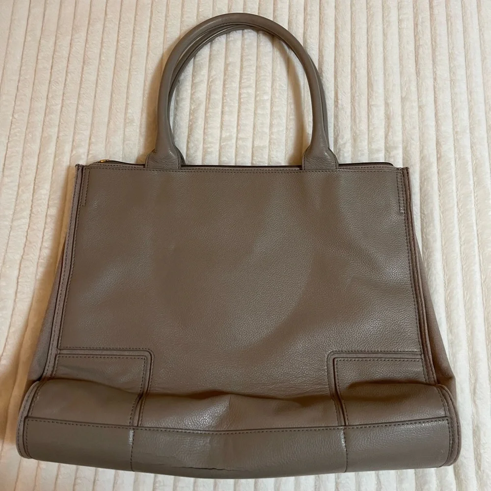 MOVING SALE | Tory Burch | Taupe | Leather Ella Tote - Picture 4 of 17